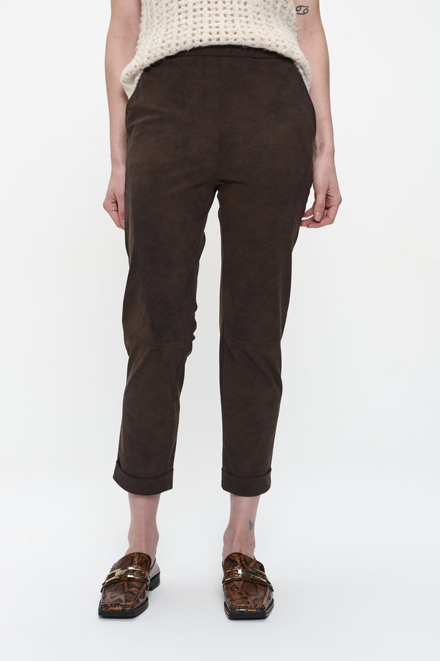 Timelia pants technical jersey | Brown