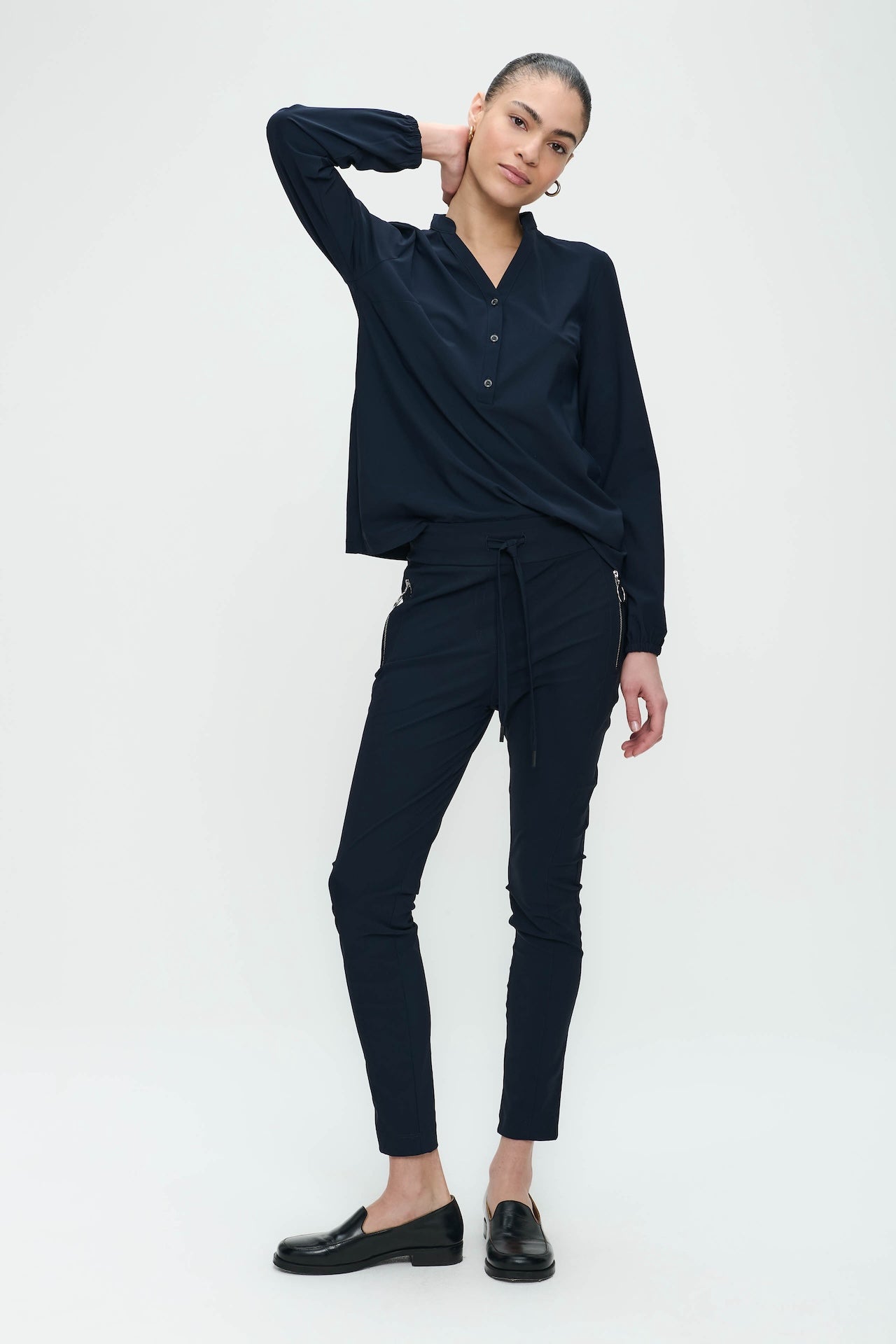 Pants Anna - Skinny fit Technical Jersey | Blue