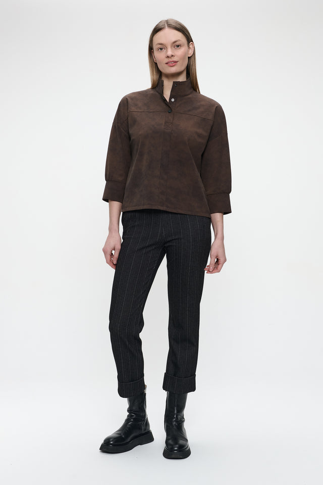 Angelika top technical jersey | Brown