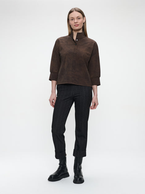 Angelika top technical jersey | Brown