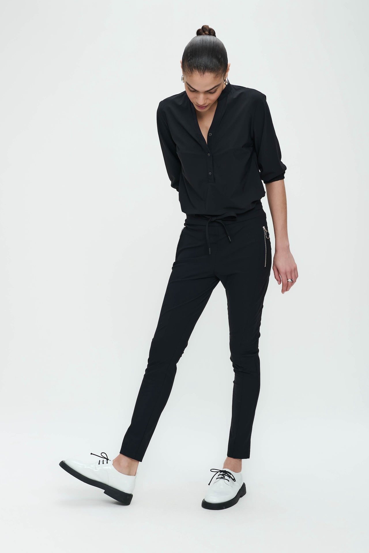 Pants Anna - Skinny fit Technical Jersey | Black