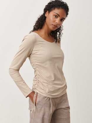 Rosa Top Technical Jersey | Sand