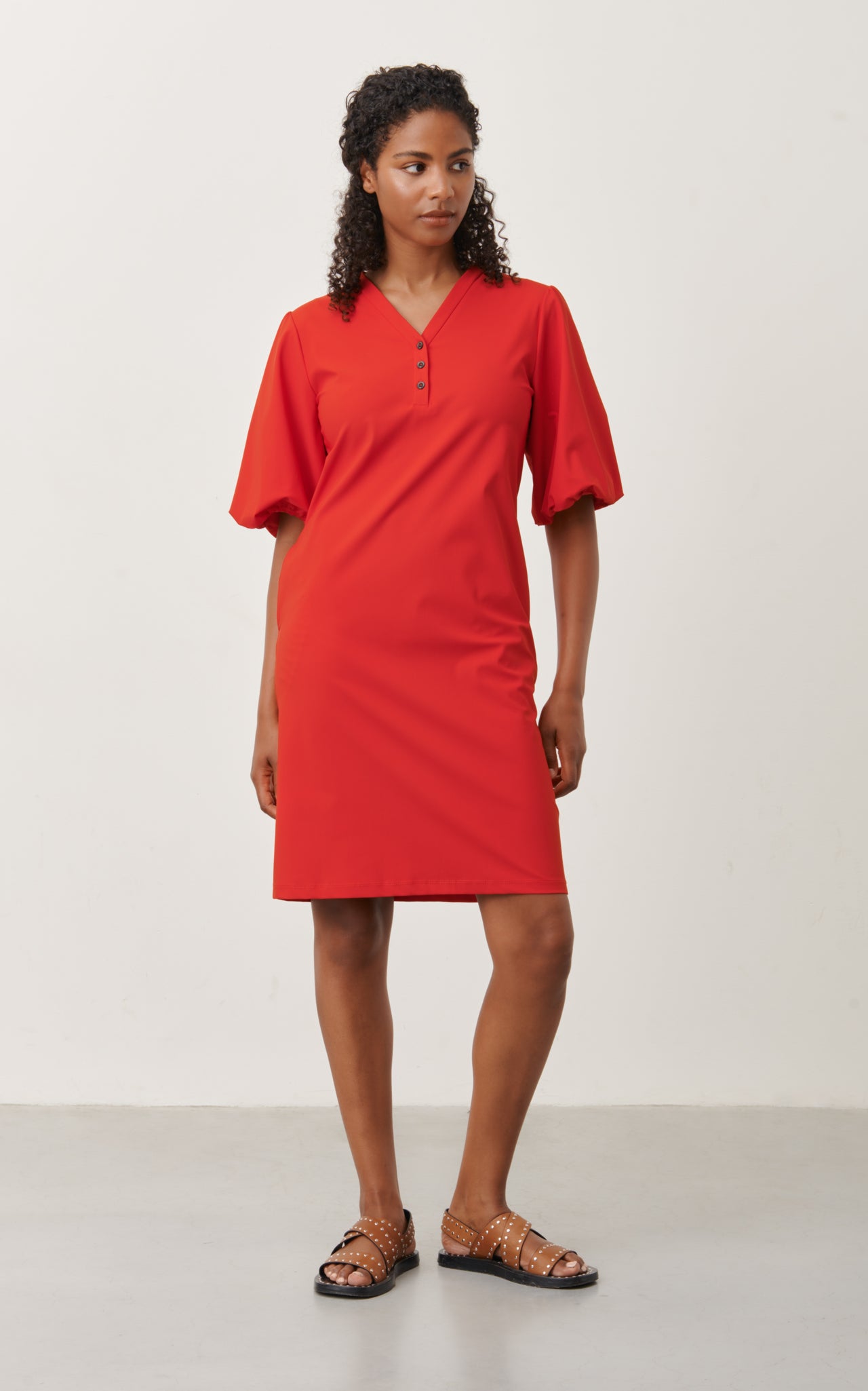 Ava Dress Technical Jersey | Red