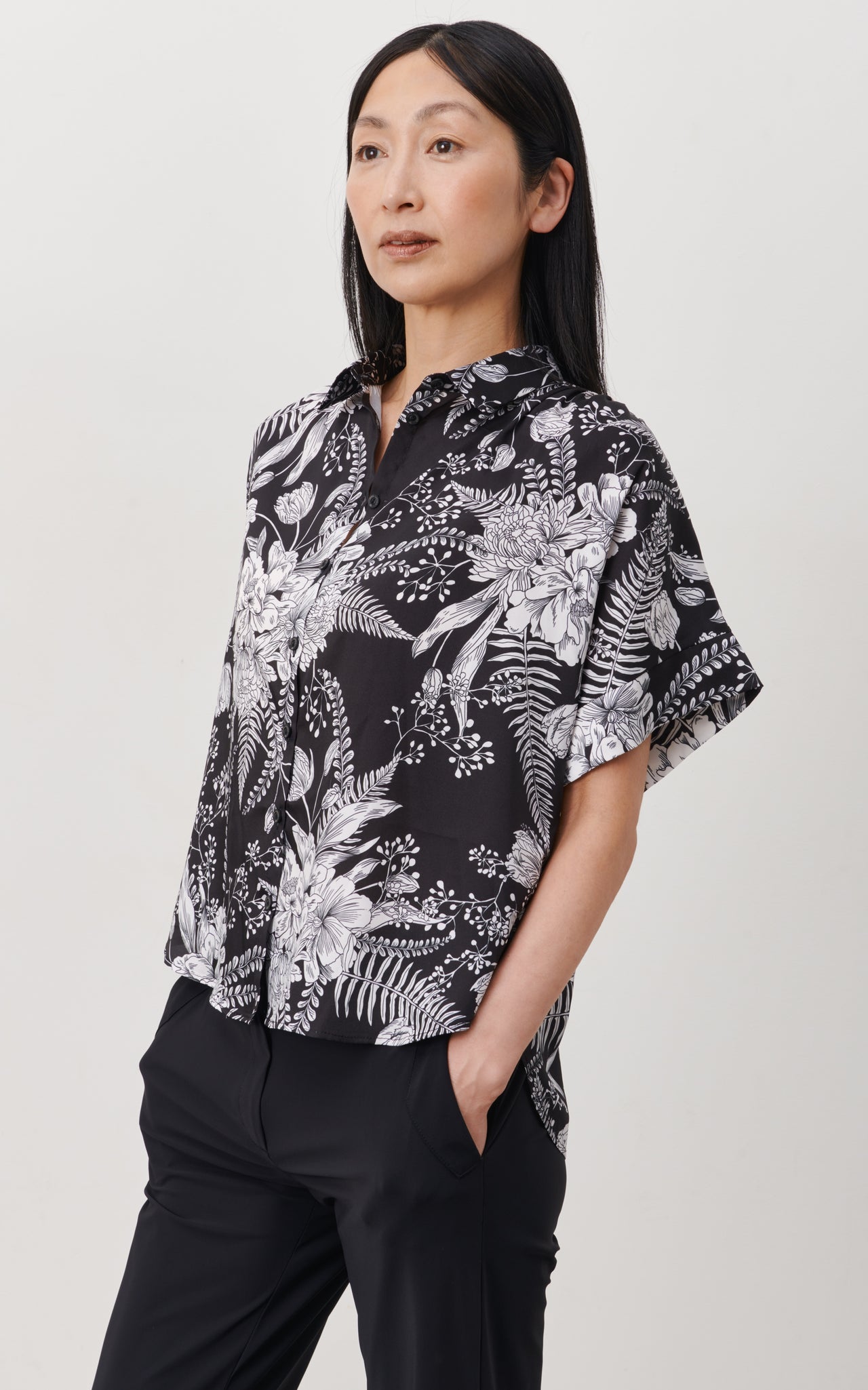 Romi Blouse | Black White