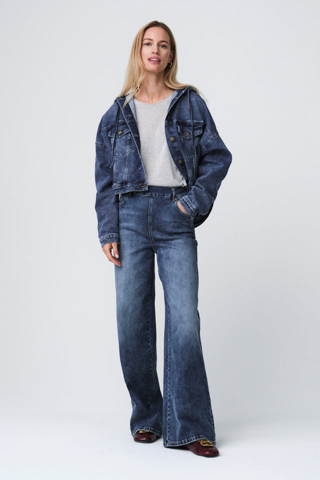 Fly loose yoga jeans | Night Blue