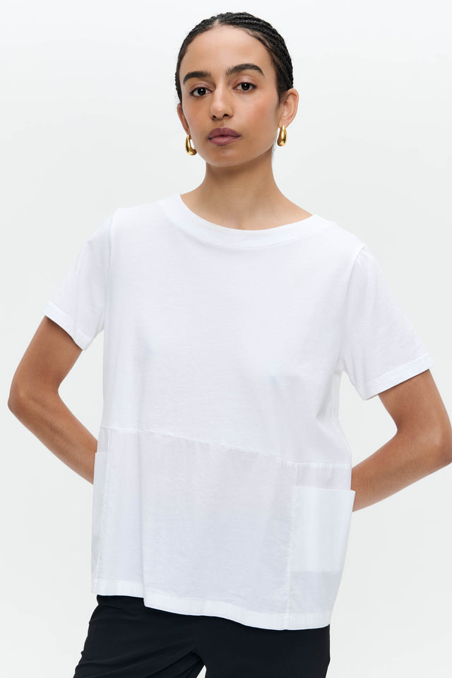 Oversize cotton top T132 | White