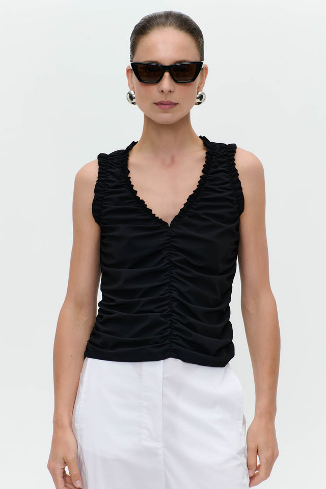 Romana top technical jersey | Black