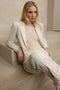Openwork knit top with sequins 9041 | Off White