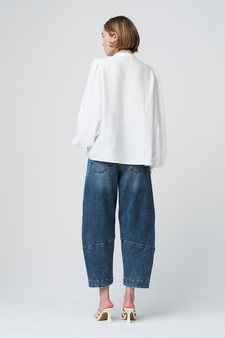 Vesy viscose lace blouse | Clound Dancer 2