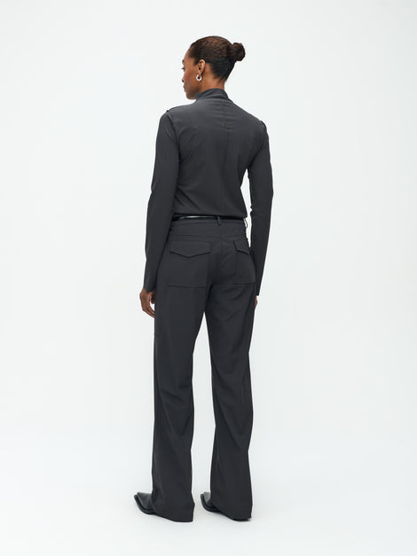 Zarra Top Technical Jersey | Dark Grey