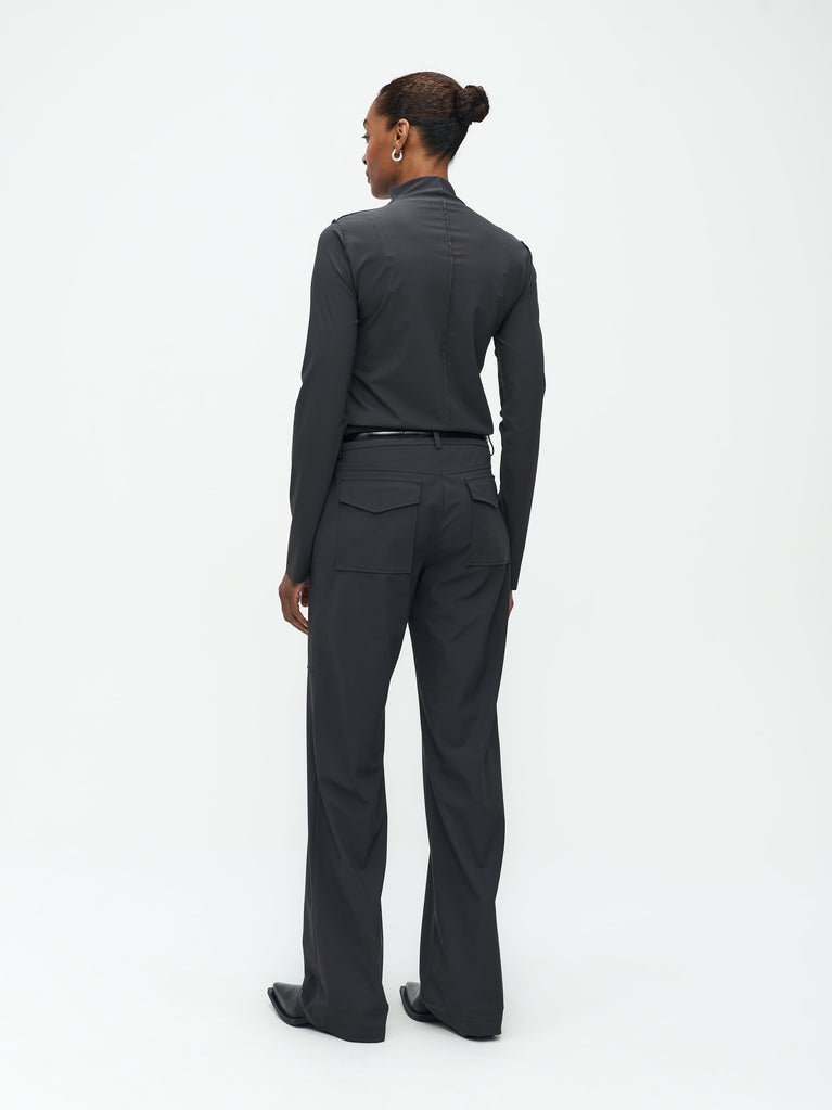 Zarra Top Technical Jersey | Dark Grey