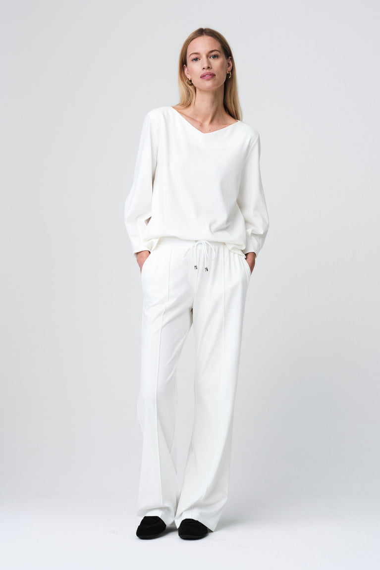 Adelia blouse soft Punto Milano jersay | Panna