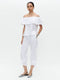 Diane cotton mix top | White