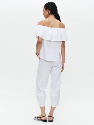 Diane cotton mix top | White