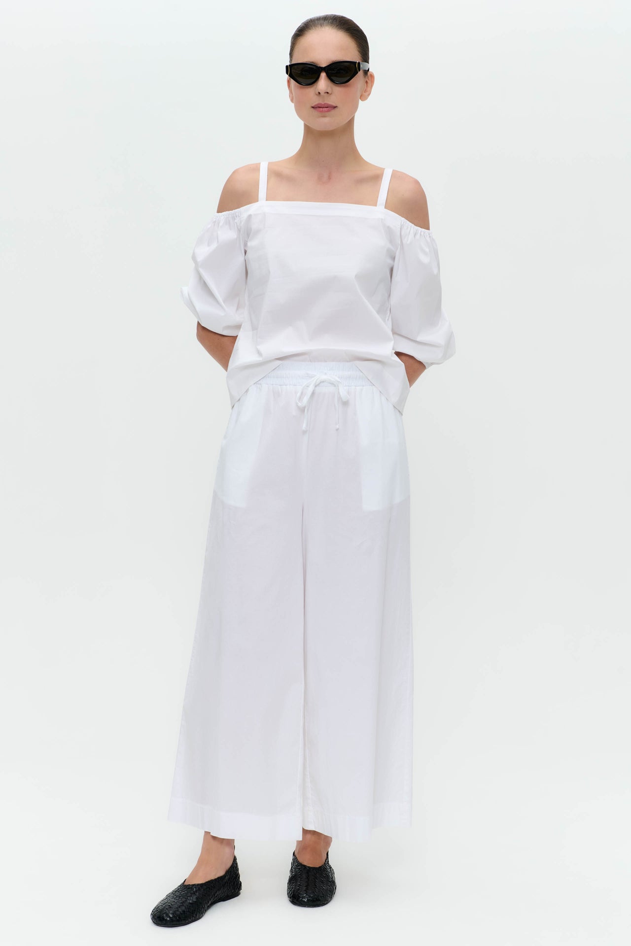 Samira cotton mix top | White