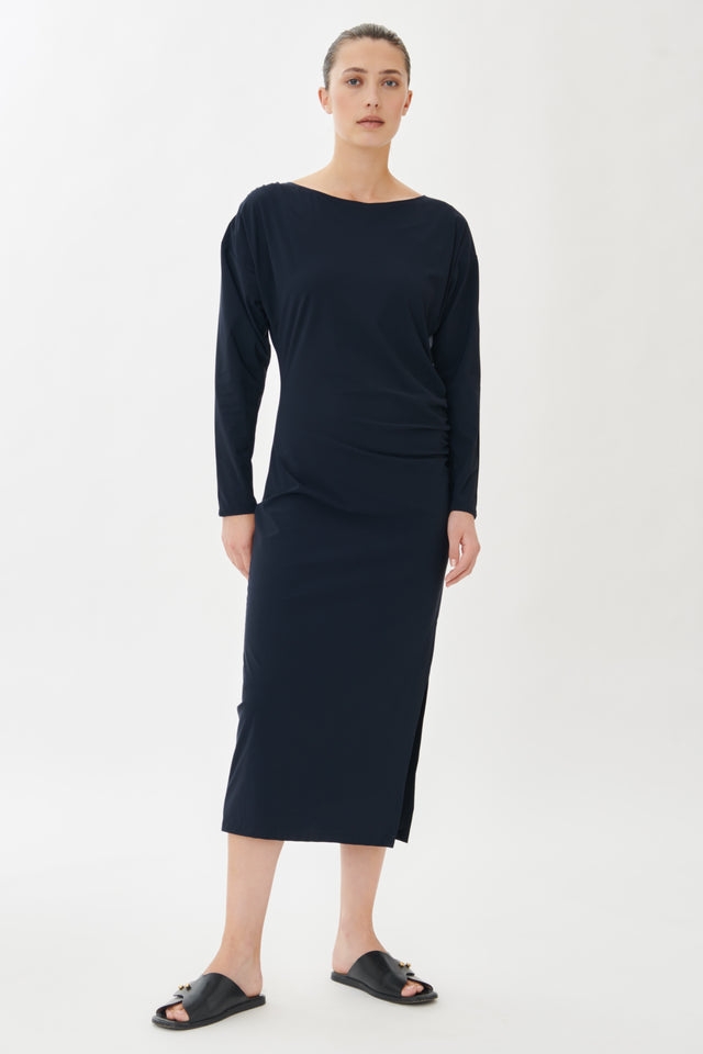 Dion Dress Technical Jersey | Blue