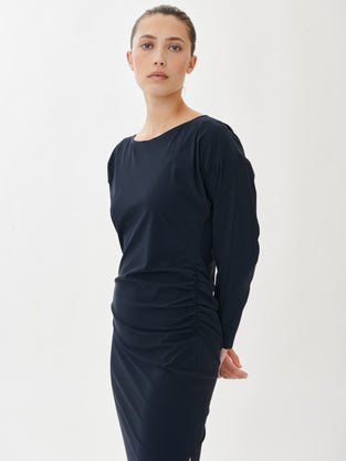 Dion Dress Technical Jersey | Blue