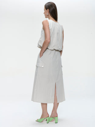 Oki cotton skirt | Light Grey