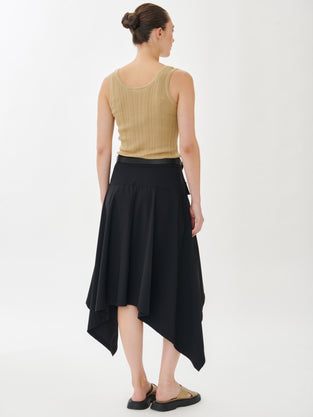 Yanna Skirt Technical Jersey | Black