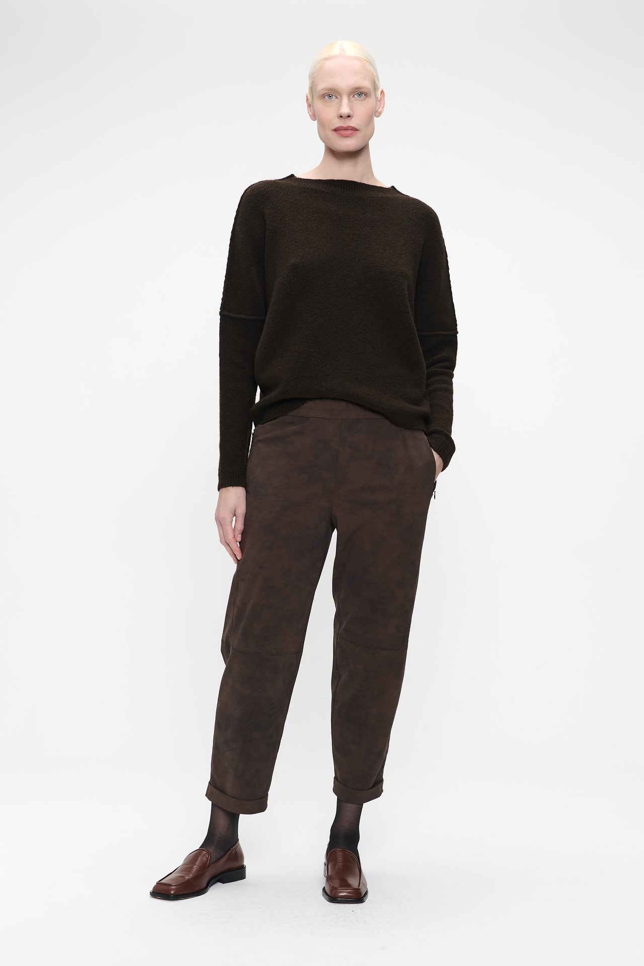Daphne pants technical jersey | Brown