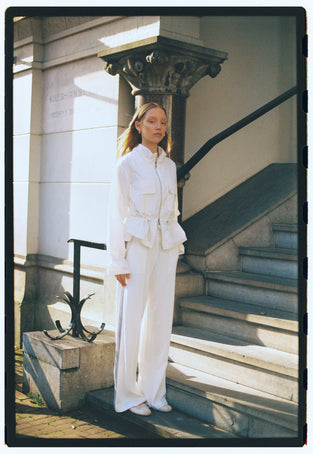 Lucifero pants soft Punto Milano jersay | Panna