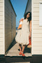 Satomi tafeta dress | Beige