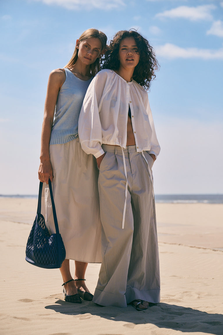 Valentino cotton dyed top | Pastel Blue