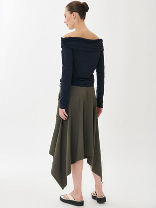 Yanna Skirt Technical Jersey | Army