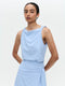 Marika strech technical jersey top | Mid Blue
