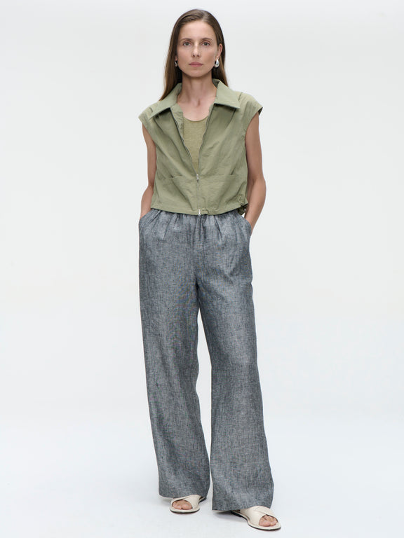 Emiko taffeta jacket | light Army