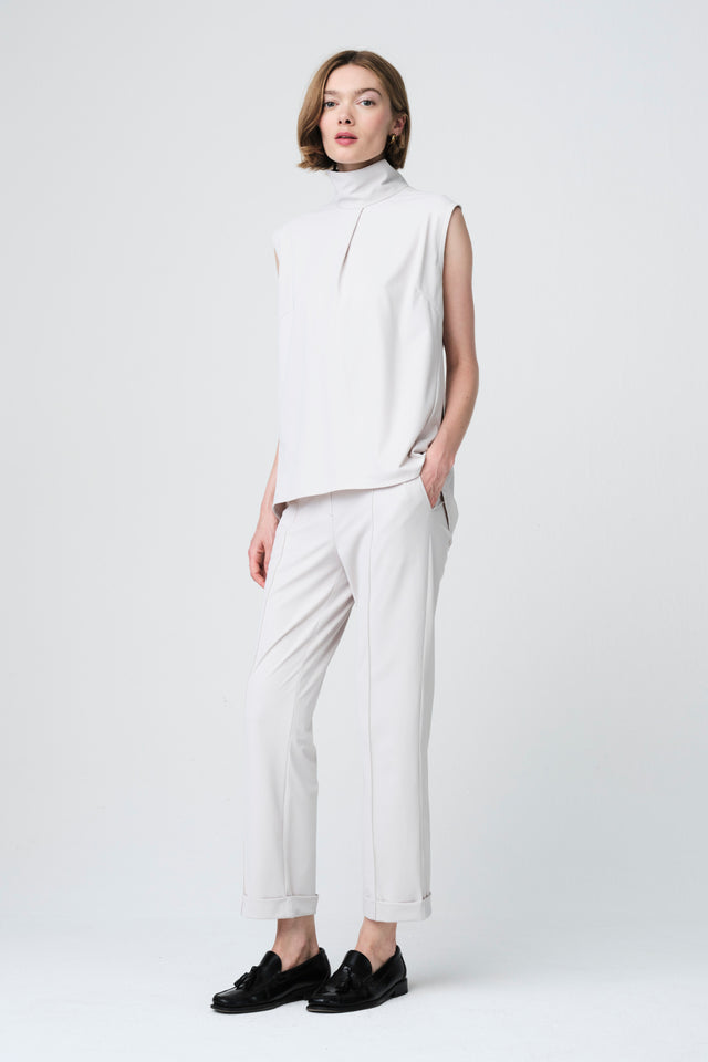 IrenaN structure technical jersey pants | Sand