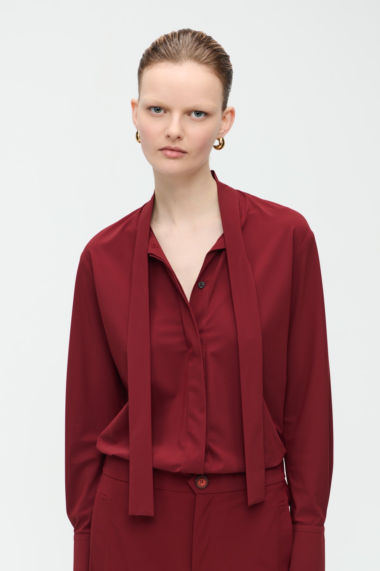 Magda Blouse Technical Jersey | Amaranto