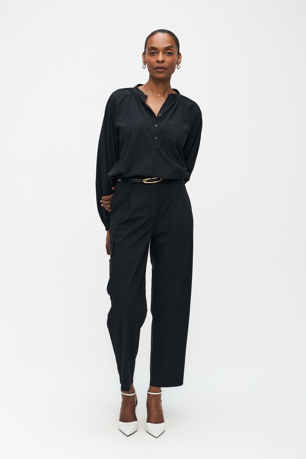 Franc Blouse Technical Jersey | Black