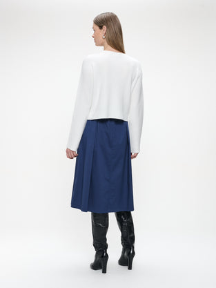 Raffaele poplin skirt | Blue