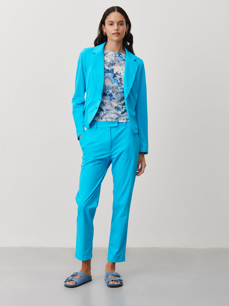 Atina Blazer Technical Jersey | Light Blue