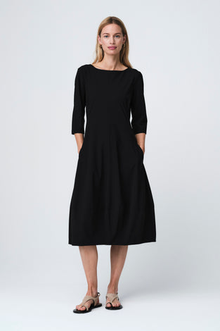 Asola dress technical jersey | Black