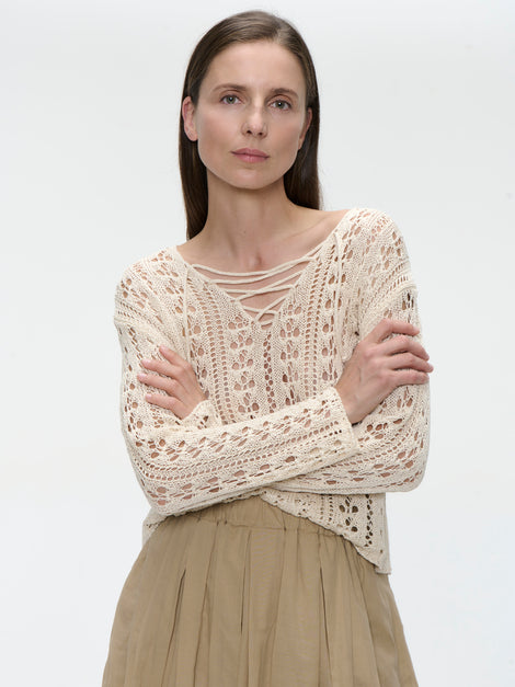 Summer Pullover E25102 | Beige