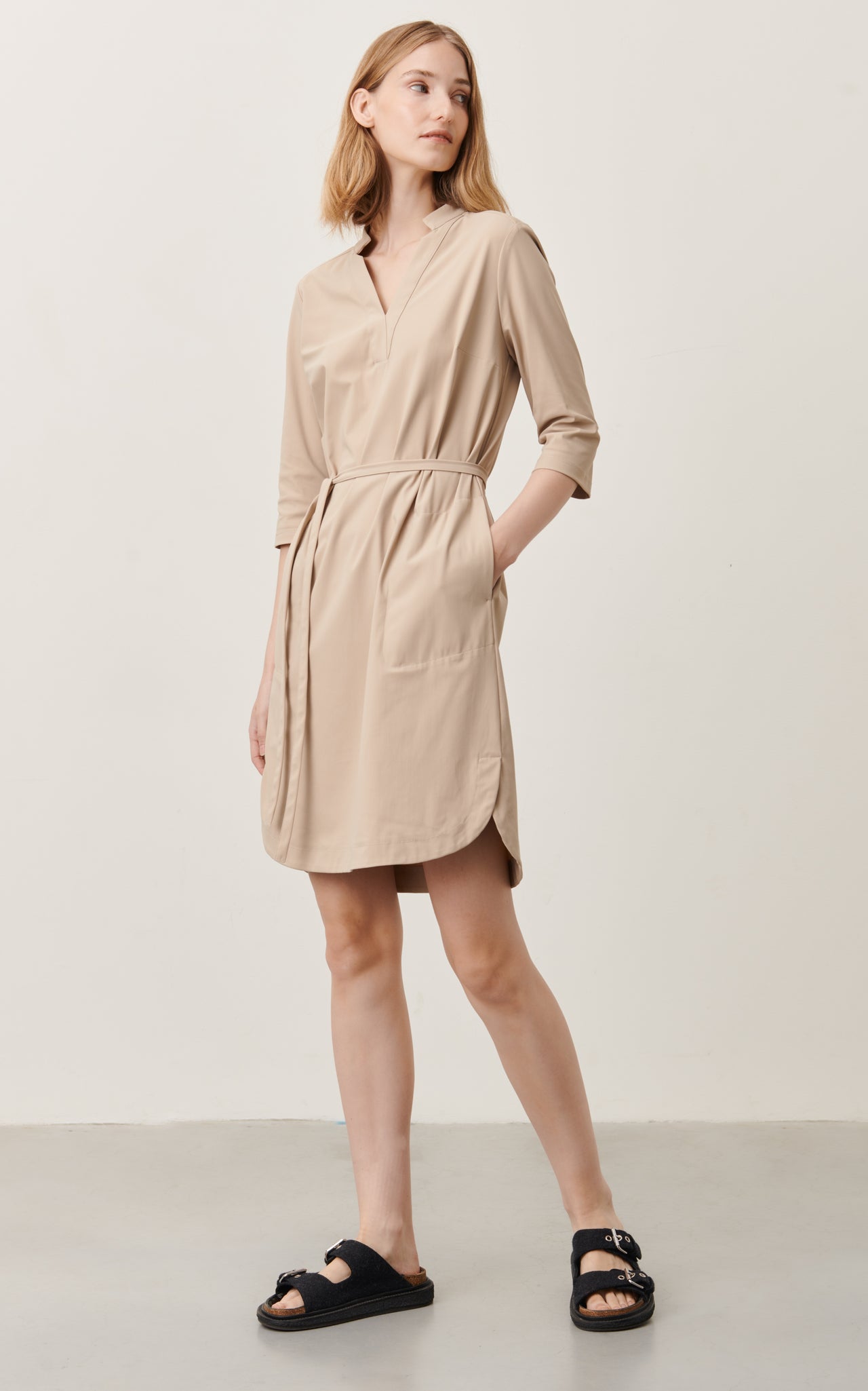 Kendal Dress Technical Jersey | Sand
