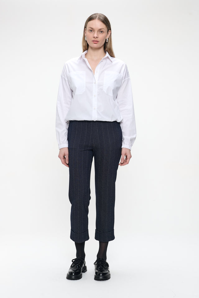 Aneta cotton poplin blouse | White