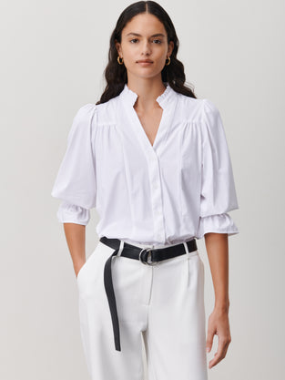 Olivia Blouse Technical Jersey | White