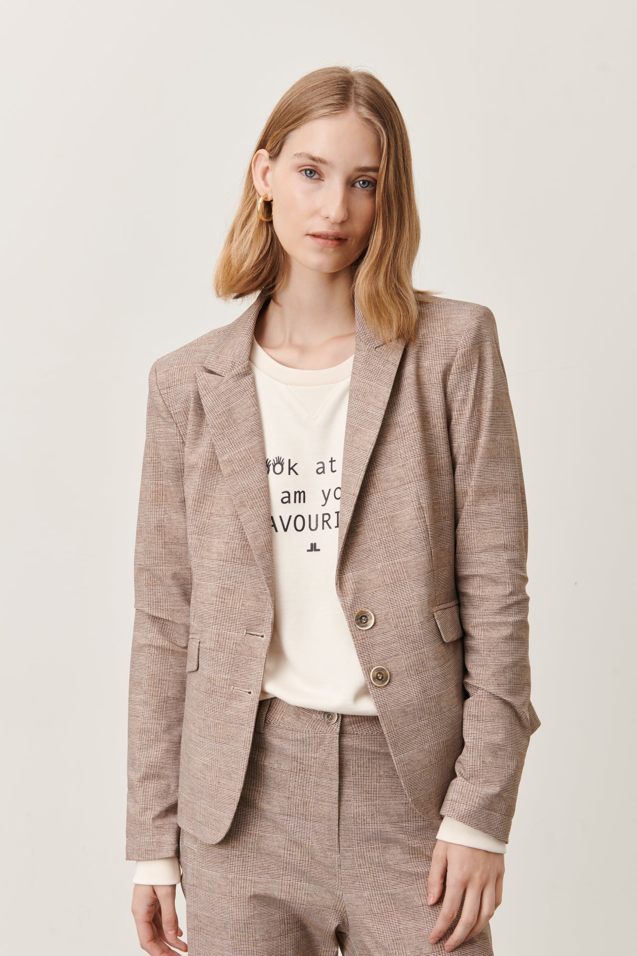 Hanna Blazer Technical Jersey | Beige