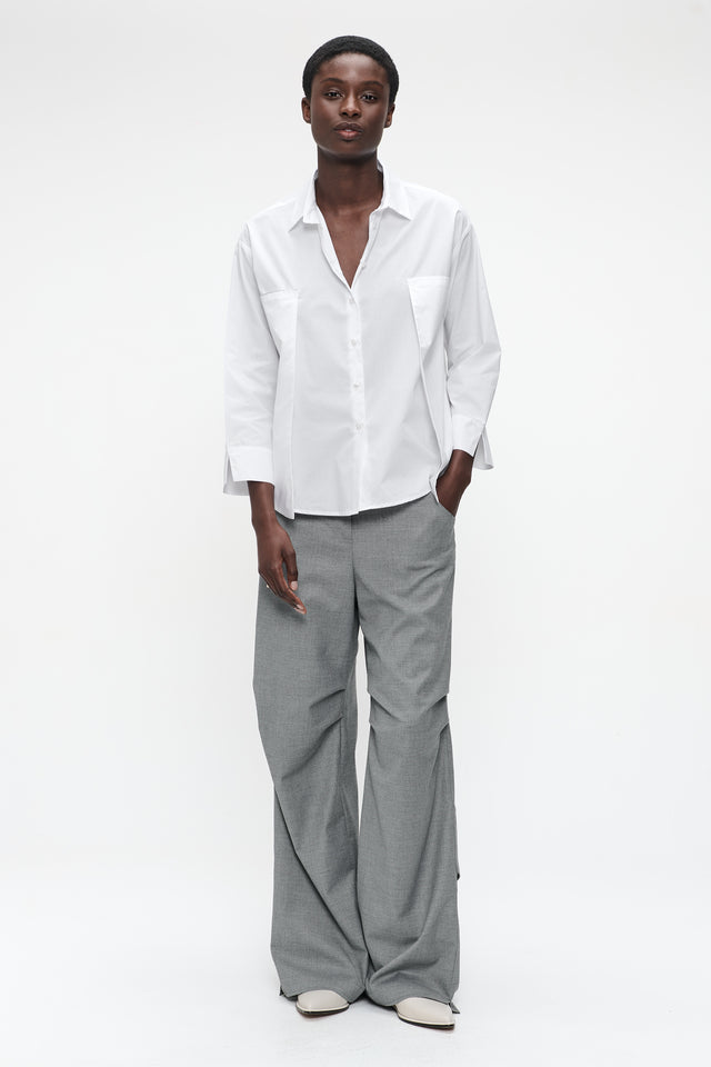 Limone studio poplin blouse | White