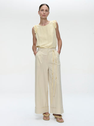 Mura cotton pants | Light Beige