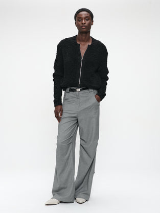 Lassy viscose pants | Light grey