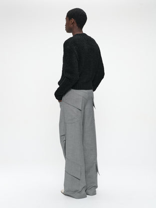 Lassy viscose pants | Light grey