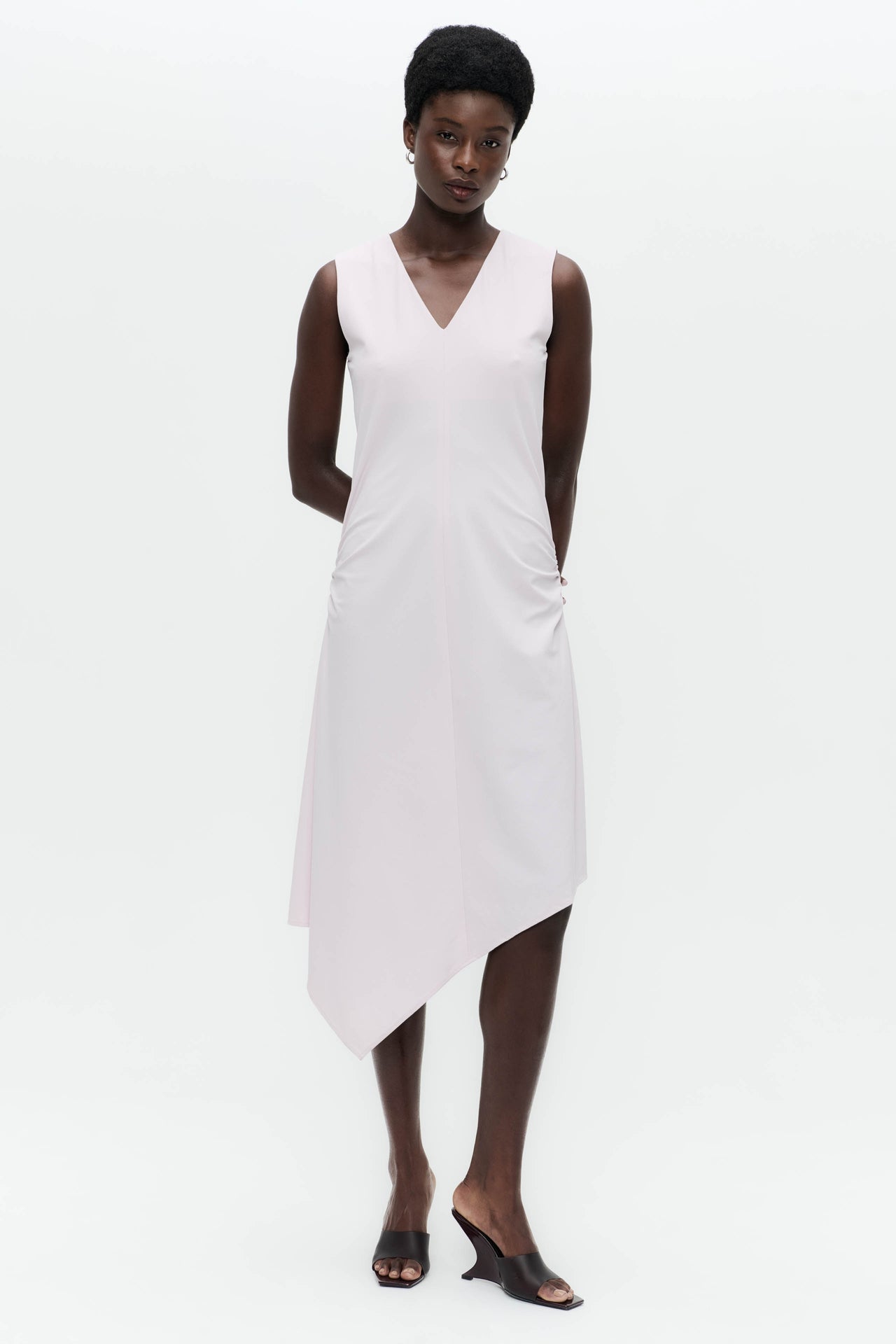 Annet dress technical jersey | Light Pudra