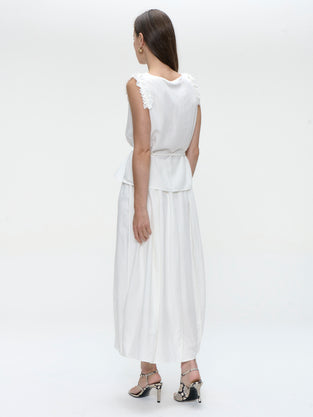 Mariko viscose skirt | White