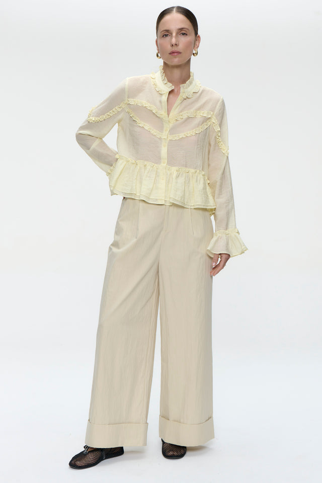 Netty bohemian style Blouse | Yellow