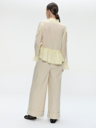 Netty bohemian style Blouse | Yellow