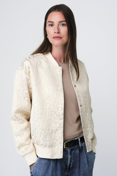 Maki jackard bomber | Beige